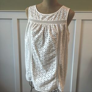 Old Navy Sleeveless Eyelet Top